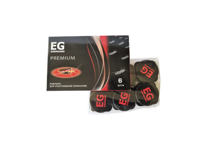 EUROGUARD инсектицидные ловушки от тараканов PREMIUM 6 шт. (Д.В. - фипронил)