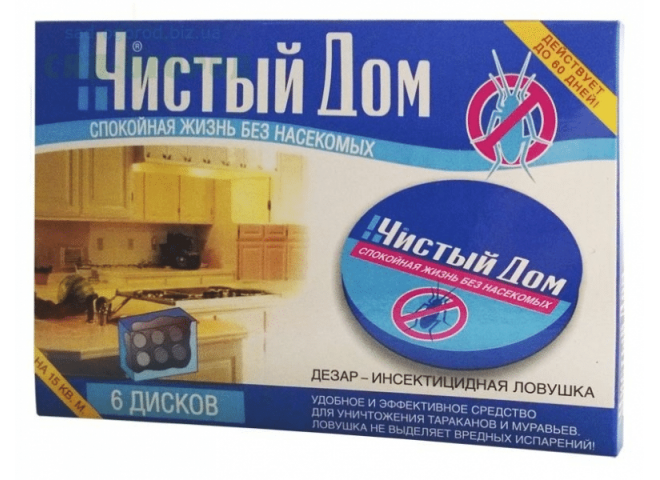 Чистый дом Инсектицидная ловушка от тараканов и муравьёв 6 шт Чистый дом Инсектицидная ловушка от тараканов и муравьёв 6 шт