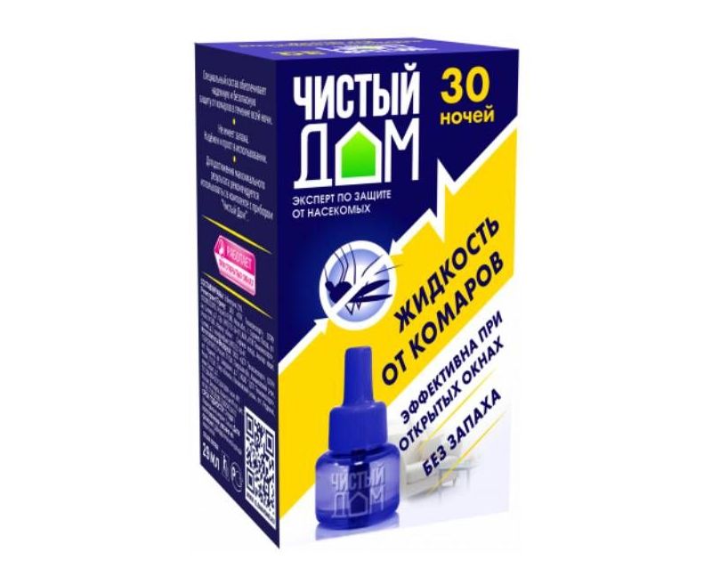 Чистый дом - ликвид от комаров (30 ночей)