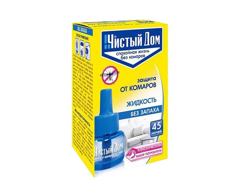 Чистый дом - Жидкость от комаров (45 ночей)
