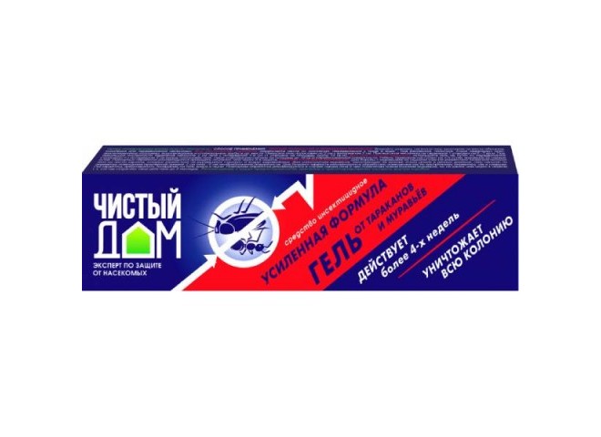 Чистый дом Гель универсальный от тараканов, садовых и домашних муравьев шприц 20 мл
