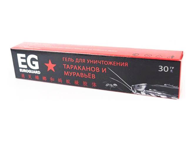 EG euroguard гель от тараканов и муравьев шприц-инъекто 30 гр. (Д.В. - диазинон)