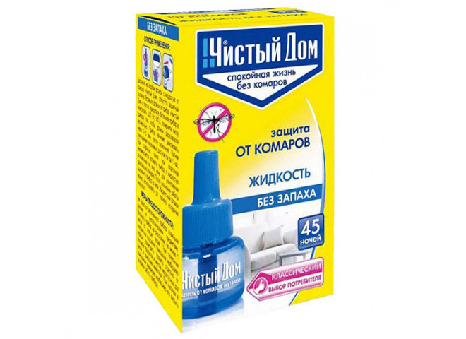 Чистый дом - Жидкость от комаров (45 ночей)