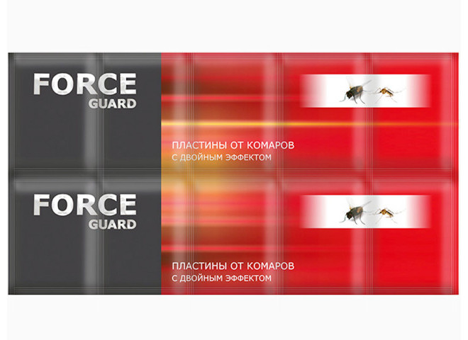 FORCE guard пластины от комаров с двойным эффектом 
