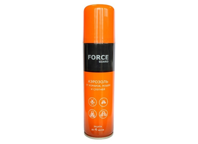 Force guard аэрозоль от комаров, мошек и слепней 150 мл (защита до 4 часов)